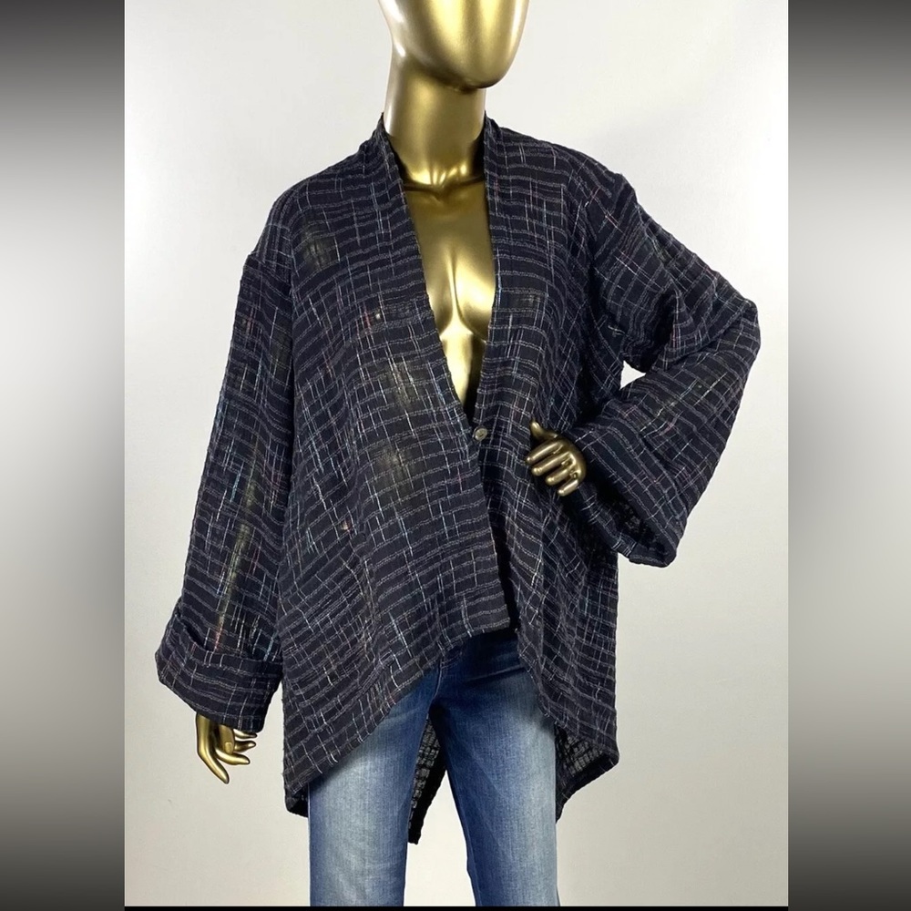NWT Yasuko Kurisaka Handwoven Japanese Jacket Oversized ONE Size  Lightweight